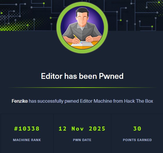 Editor has been Pwned